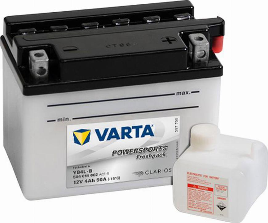 Varta 504011002 - Стартерная аккумуляторная батарея, АКБ autospares.lv