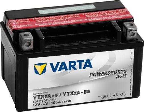 Varta 506015005A514 - Стартерная аккумуляторная батарея, АКБ autospares.lv