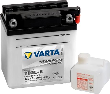 Varta 503013001A514 - Стартерная аккумуляторная батарея, АКБ autospares.lv