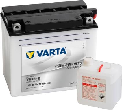 Varta 519012019A514 - Стартерная аккумуляторная батарея, АКБ autospares.lv