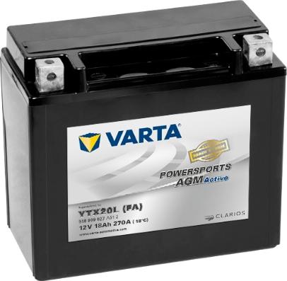 Varta 518909027I312 - Стартерная аккумуляторная батарея, АКБ autospares.lv