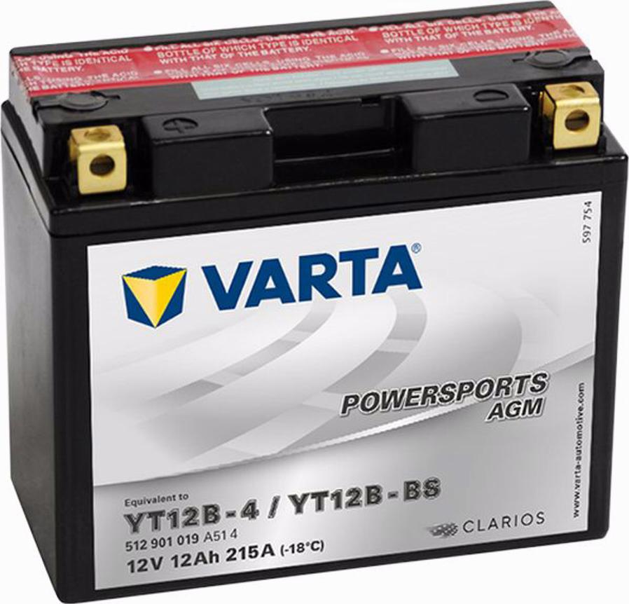 Varta 512901019 - Стартерная аккумуляторная батарея, АКБ autospares.lv
