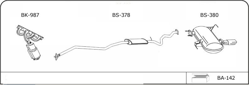 VEGAZ BM-124 - Система выпуска ОГ autospares.lv