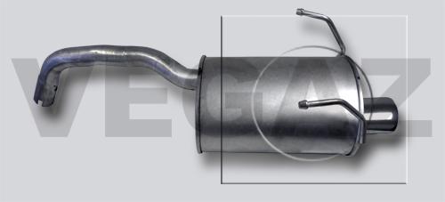 VEGAZ FTS-371 - Глушитель выхлопных газов, конечный autospares.lv