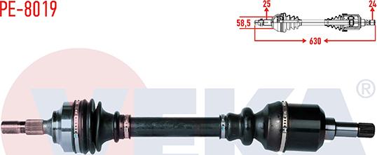 Euro Driveline PG-106 - Приводной вал autospares.lv