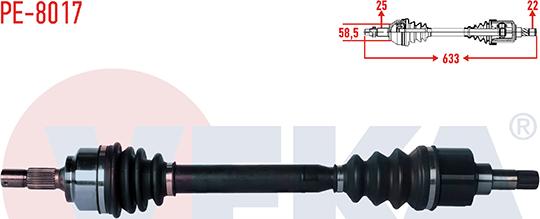 Kamoka CT1138969 - Приводной вал autospares.lv