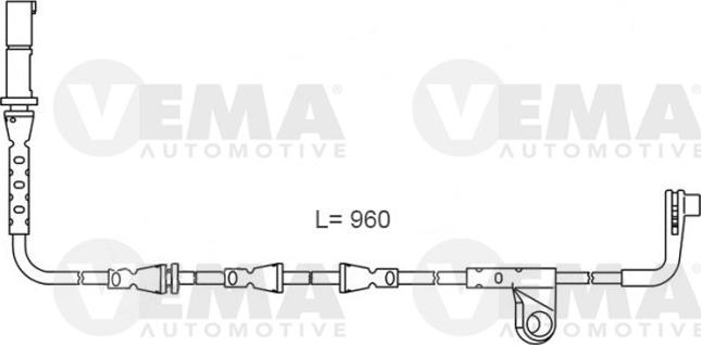 VEMA 117491 - Сигнализатор, износ тормозных колодок autospares.lv