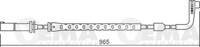 VEMA 117493 - Сигнализатор, износ тормозных колодок autospares.lv