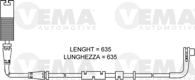 VEMA 117465 - Сигнализатор, износ тормозных колодок autospares.lv