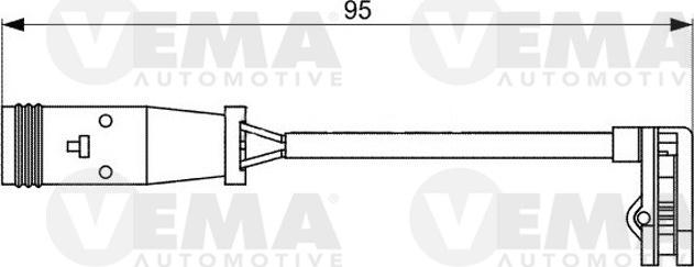 VEMA 117489 - Сигнализатор, износ тормозных колодок autospares.lv