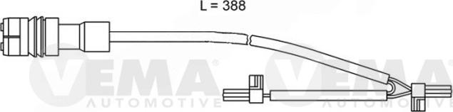 VEMA 117504 - Сигнализатор, износ тормозных колодок autospares.lv