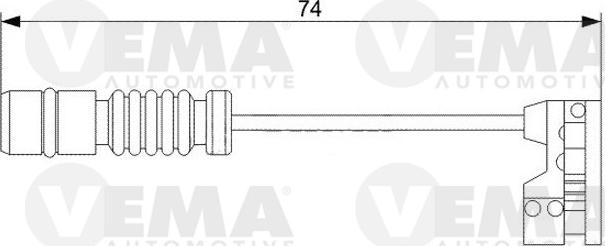 VEMA 117500 - Сигнализатор, износ тормозных колодок autospares.lv