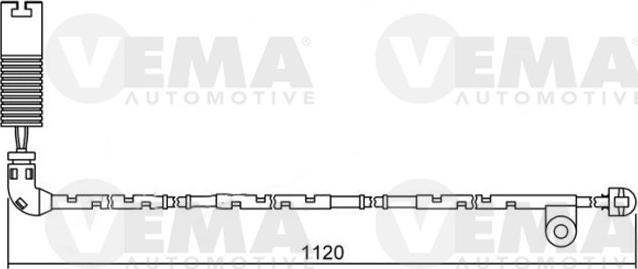 VEMA 117502 - Сигнализатор, износ тормозных колодок autospares.lv