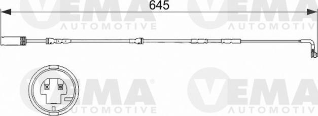 VEMA 117511 - Сигнализатор, износ тормозных колодок autospares.lv