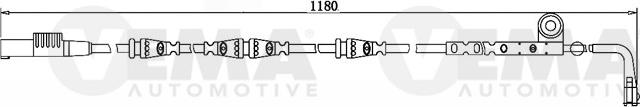 VEMA 117530 - Сигнализатор, износ тормозных колодок autospares.lv