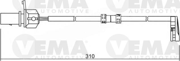 VEMA 117523 - Сигнализатор, износ тормозных колодок autospares.lv