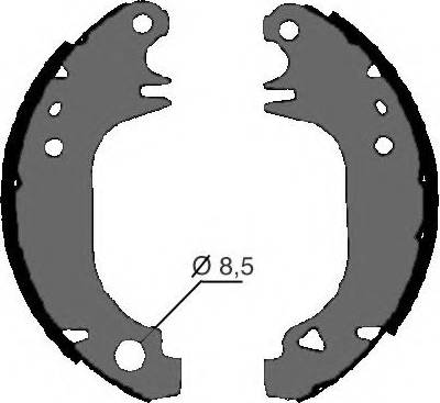 VEMA 84493 - Комплект тормозных колодок, барабанные autospares.lv