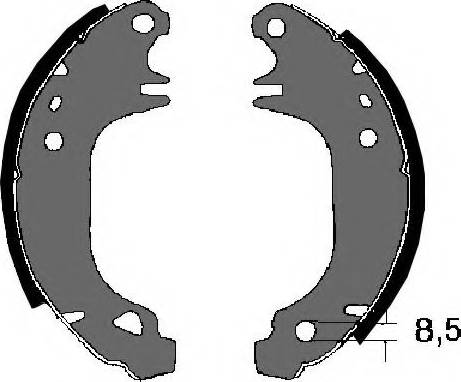 VEMA 84311 - Комплект тормозных колодок, барабанные autospares.lv