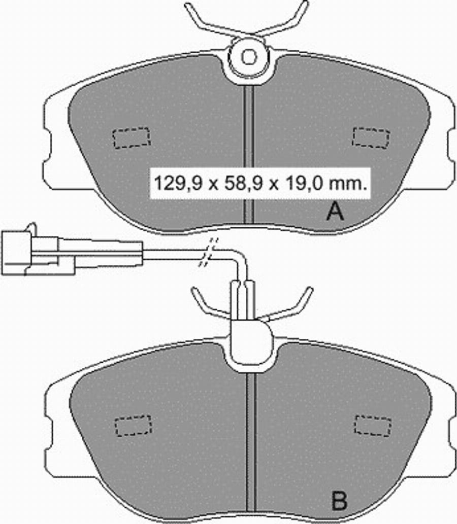 VEMA 833522 - Тормозные колодки, дисковые, комплект autospares.lv