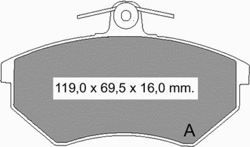 VEMA 833100 - Тормозные колодки, дисковые, комплект autospares.lv