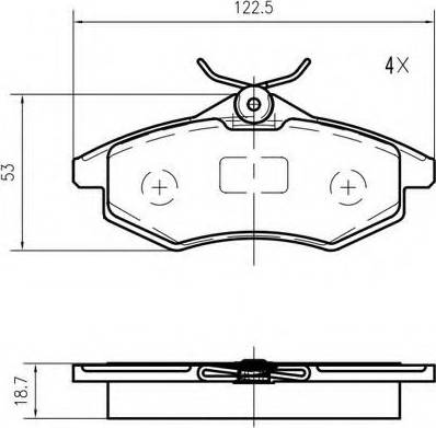 VEMA K600400 - Тормозные колодки, дисковые, комплект autospares.lv