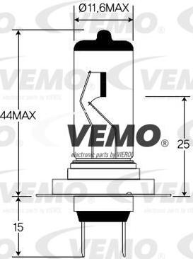 Vemo V99-84-0002 - Лампа накаливания, фара дальнего света autospares.lv