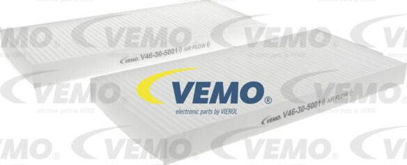 Vemo V46-30-5001 - Фильтр воздуха в салоне autospares.lv