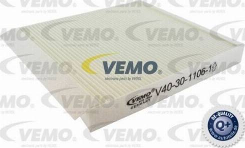 Vemo V40-30-1106-1 - Фильтр воздуха в салоне autospares.lv