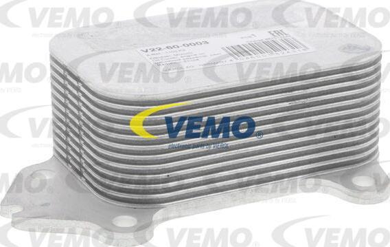 Vemo V22-60-0003 - Масляный радиатор, двигательное масло autospares.lv