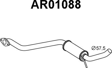 Veneporte AR01088 - Средний глушитель выхлопных газов autospares.lv