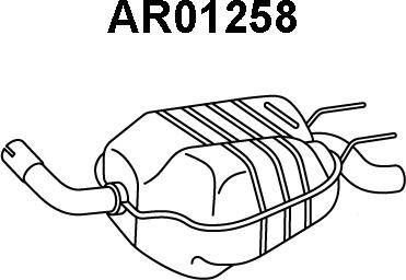 Veneporte AR01258 - Глушитель выхлопных газов, конечный autospares.lv