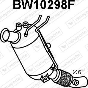 Veneporte BW10298F - Сажевый / частичный фильтр, система выхлопа ОГ autospares.lv