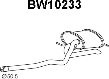 Veneporte BW10233 - Глушитель выхлопных газов, конечный autospares.lv