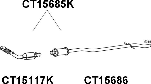 Veneporte CT15685K - Катализатор autospares.lv