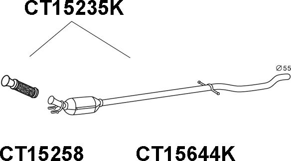 Veneporte CT15235K - Катализатор autospares.lv