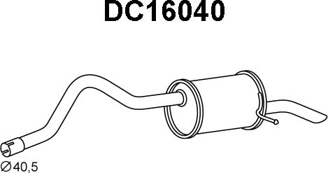 Veneporte DC16040 - Глушитель выхлопных газов, конечный autospares.lv