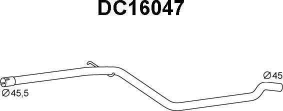 Veneporte DC16047 - Труба выхлопного газа autospares.lv