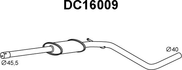 Veneporte DC16009 - Предглушитель выхлопных газов autospares.lv