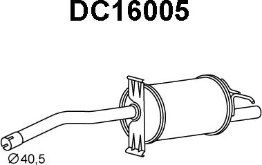 Veneporte DC16005 - Глушитель выхлопных газов, конечный autospares.lv