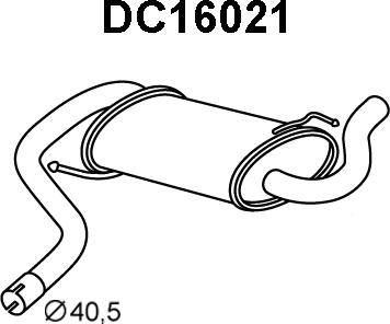 Veneporte DC16021 - Глушитель выхлопных газов, конечный autospares.lv