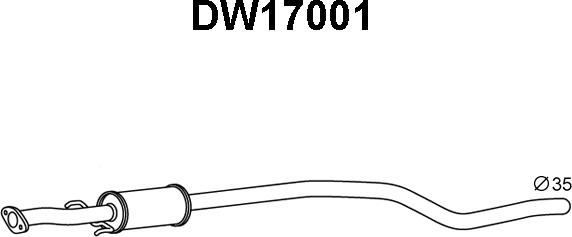 Veneporte DW17001 - Предглушитель выхлопных газов autospares.lv