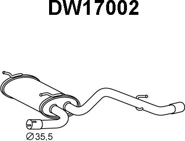 Veneporte DW17002 - Глушитель выхлопных газов, конечный autospares.lv