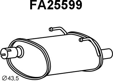 Veneporte FA25599 - Глушитель выхлопных газов, конечный autospares.lv