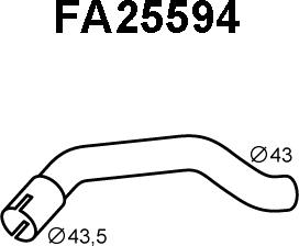 Veneporte FA25594 - Труба выхлопного газа autospares.lv