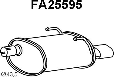 Veneporte FA25595 - Глушитель выхлопных газов, конечный autospares.lv