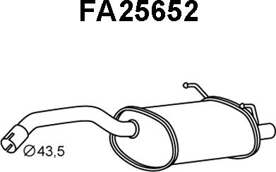 Veneporte FA25652 - Глушитель выхлопных газов, конечный autospares.lv