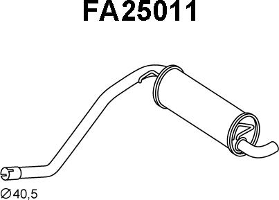 Veneporte FA25011 - Глушитель выхлопных газов, конечный autospares.lv