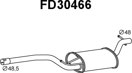 Veneporte FD30466 - Средний глушитель выхлопных газов autospares.lv