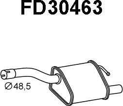 Veneporte FD30463 - Глушитель выхлопных газов, конечный autospares.lv