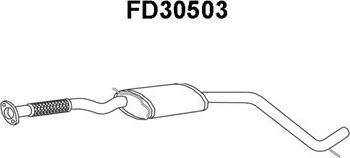 Veneporte FD30503 - Средний глушитель выхлопных газов autospares.lv